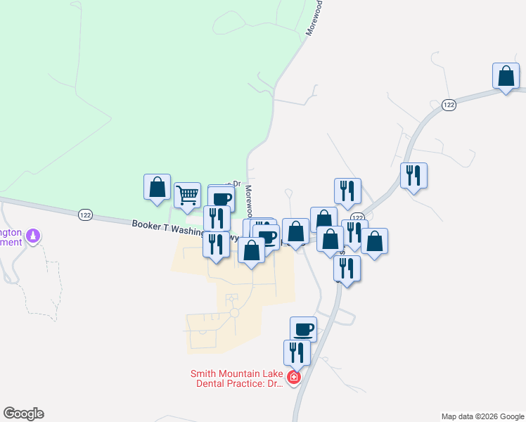map of restaurants, bars, coffee shops, grocery stores, and more near 120 Morewood Rd in Westlake Corner