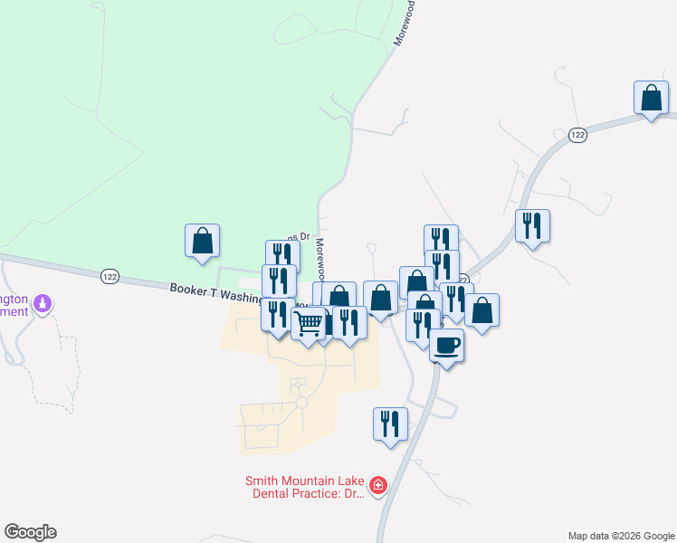 map of restaurants, bars, coffee shops, grocery stores, and more near 120 Morewood Rd in Westlake Corner