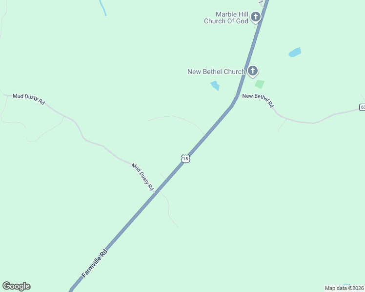 map of restaurants, bars, coffee shops, grocery stores, and more near 14629 Farmville Road in Meherrin