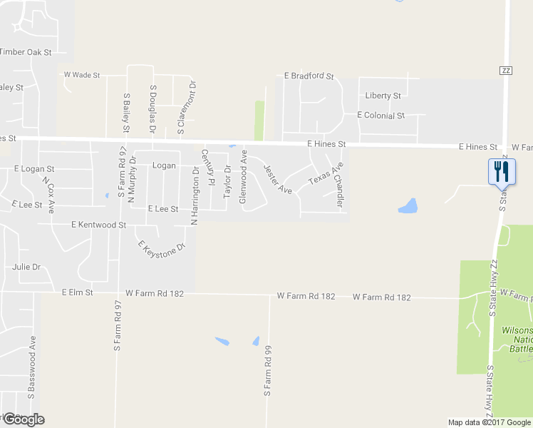 map of restaurants, bars, coffee shops, grocery stores, and more near 2830 East Marshall Street in Republic