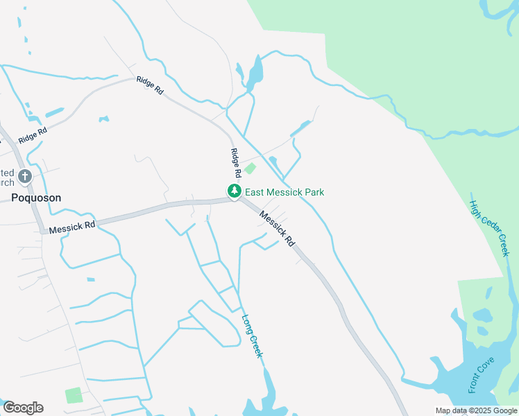 map of restaurants, bars, coffee shops, grocery stores, and more near 163 Messick Road in Poquoson