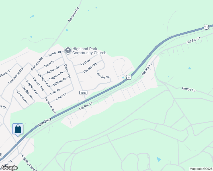 map of restaurants, bars, coffee shops, grocery stores, and more near 5925 Lee Highway in Dublin