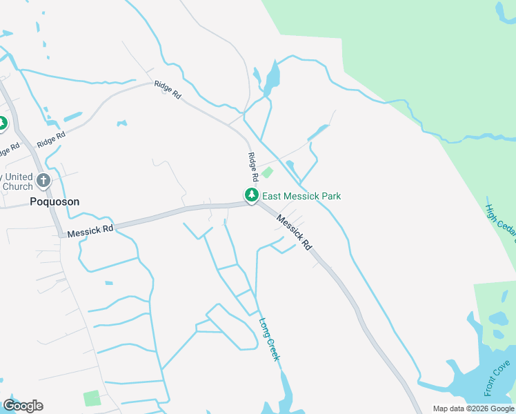 map of restaurants, bars, coffee shops, grocery stores, and more near 147 Ridge Road in Poquoson