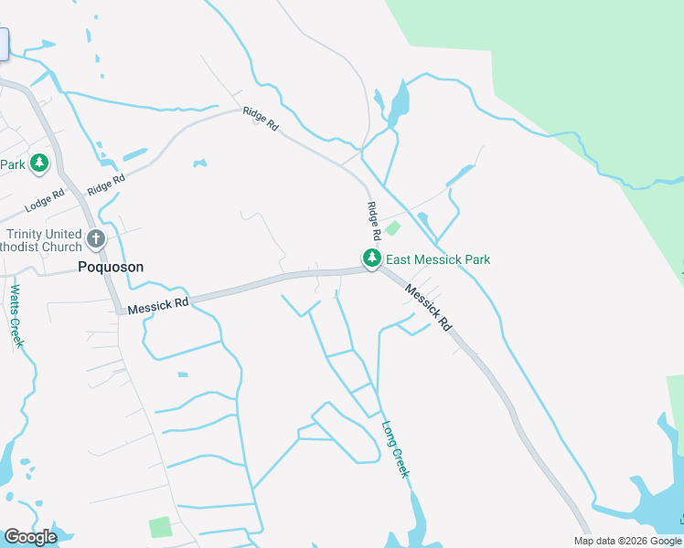 map of restaurants, bars, coffee shops, grocery stores, and more near 124 Messick Road in Poquoson