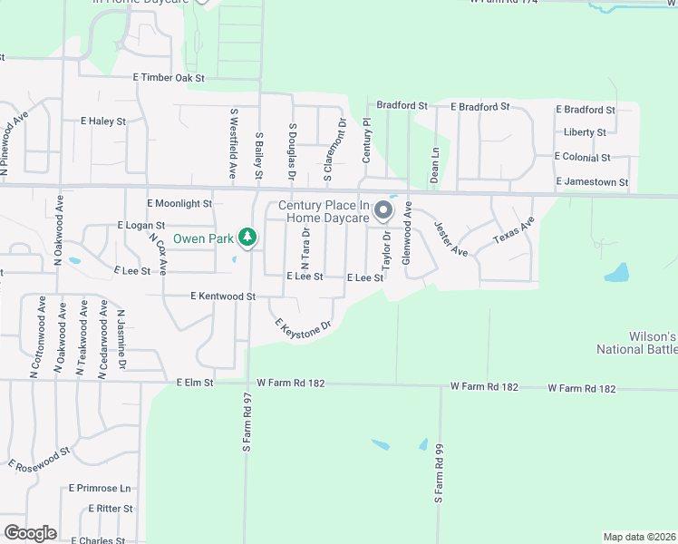 map of restaurants, bars, coffee shops, grocery stores, and more near 417 North Harrington Drive in Republic