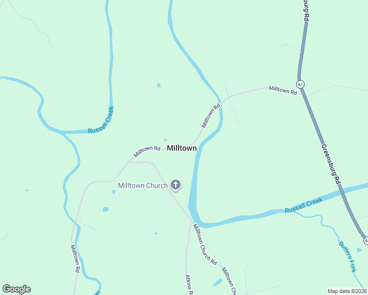 map of restaurants, bars, coffee shops, grocery stores, and more near Milltown Road in Greensburg