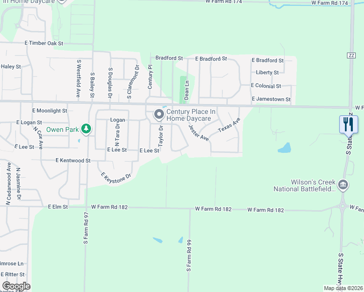 map of restaurants, bars, coffee shops, grocery stores, and more near 2830 E Marshall St in Republic