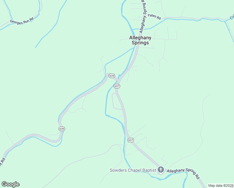 map of restaurants, bars, coffee shops, grocery stores, and more near 2120 Alleghany Spring Road in Shawsville