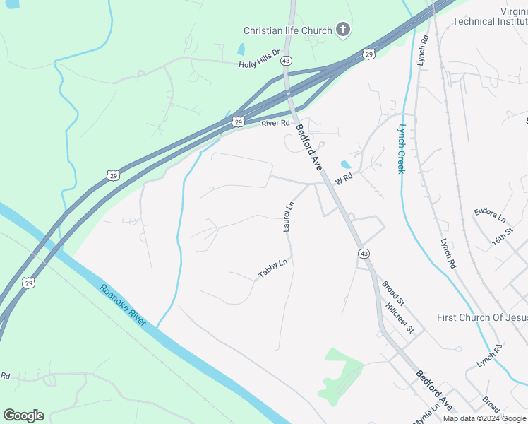 map of restaurants, bars, coffee shops, grocery stores, and more near 2086 Shady Lane in Altavista