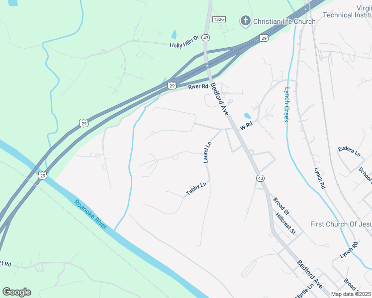 map of restaurants, bars, coffee shops, grocery stores, and more near 2084 Shady Lane in Altavista