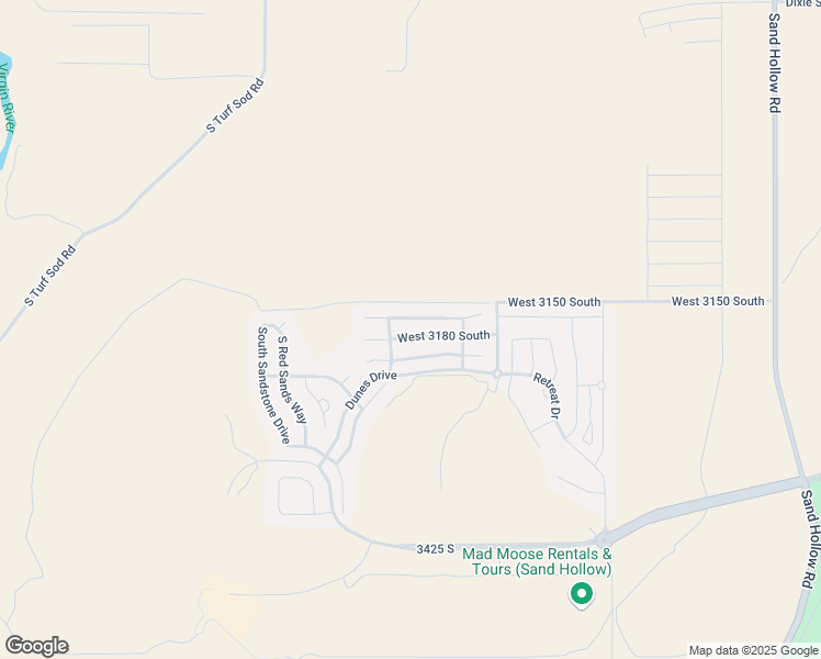 map of restaurants, bars, coffee shops, grocery stores, and more near 5310 West 3180 South in Hurricane