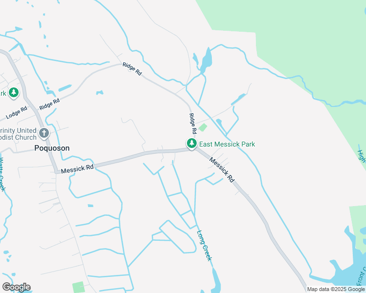 map of restaurants, bars, coffee shops, grocery stores, and more near 131 Messick Road in Poquoson