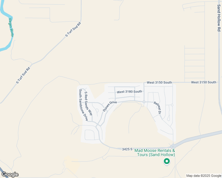map of restaurants, bars, coffee shops, grocery stores, and more near 5349 West 3160 South in Hurricane