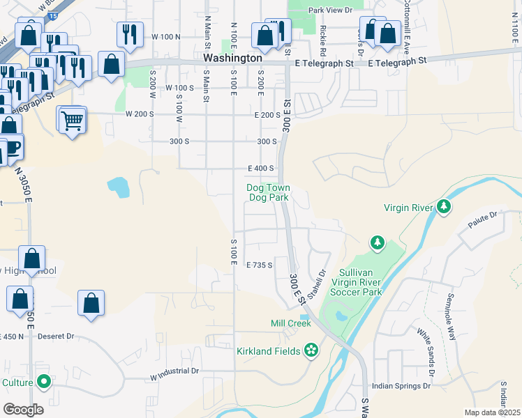 map of restaurants, bars, coffee shops, grocery stores, and more near 199 East Holly Way in Washington