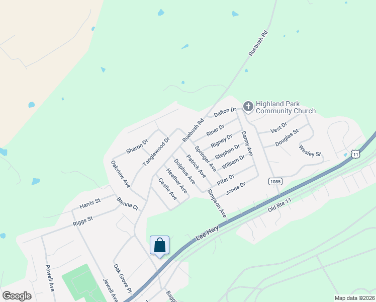 map of restaurants, bars, coffee shops, grocery stores, and more near 6077 Springer Avenue in Dublin