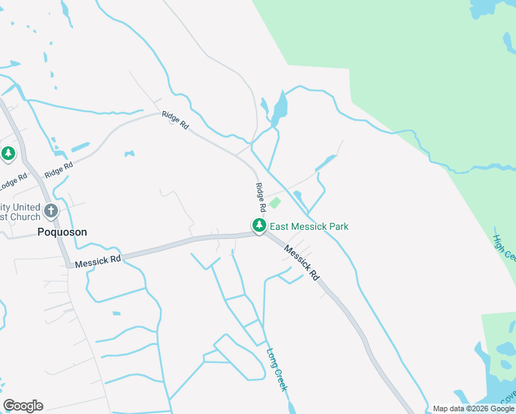 map of restaurants, bars, coffee shops, grocery stores, and more near 212 Ridge Road in Poquoson