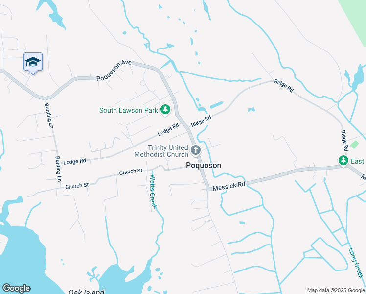 map of restaurants, bars, coffee shops, grocery stores, and more near 1274 Poquoson Avenue in Poquoson