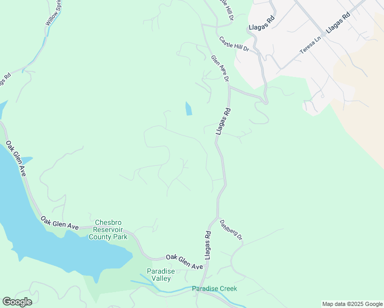 map of restaurants, bars, coffee shops, grocery stores, and more near 1960 Rocky Ridge Road in Morgan Hill