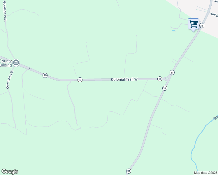 map of restaurants, bars, coffee shops, grocery stores, and more near 487 Colonial Trail West in Dendron