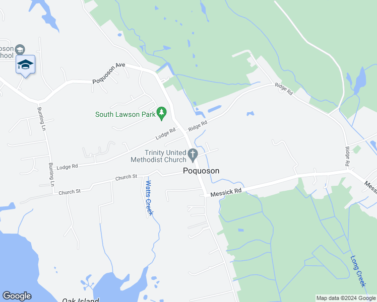 map of restaurants, bars, coffee shops, grocery stores, and more near 1274 Poquoson Avenue in Poquoson