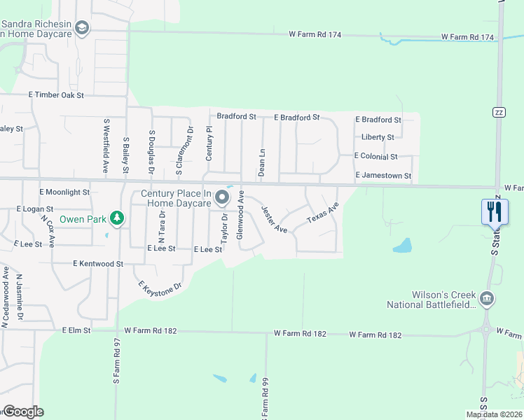 map of restaurants, bars, coffee shops, grocery stores, and more near 547 Jester Avenue in Republic