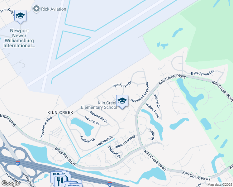 map of restaurants, bars, coffee shops, grocery stores, and more near 909 Bellgate Court in Newport News