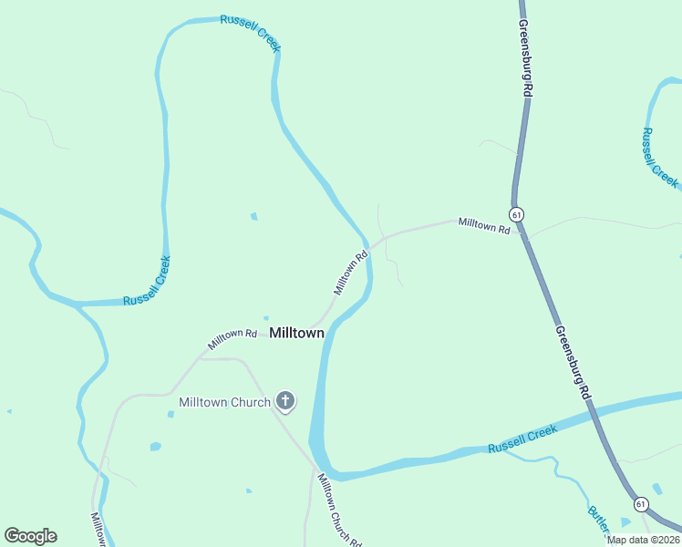 map of restaurants, bars, coffee shops, grocery stores, and more near Milltown Road in Greensburg