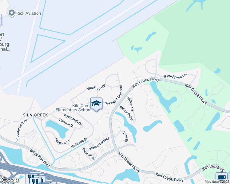 map of restaurants, bars, coffee shops, grocery stores, and more near 807 Gateway Court in Newport News
