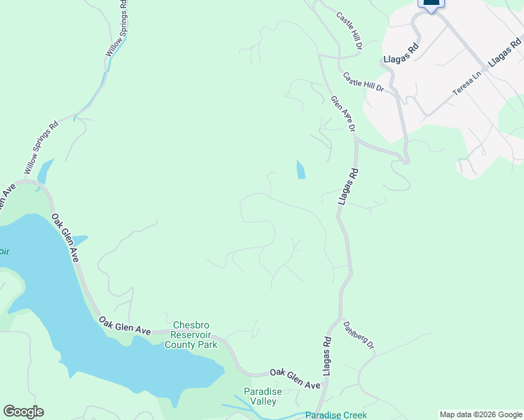 map of restaurants, bars, coffee shops, grocery stores, and more near 18025 Woodland Avenue in Morgan Hill