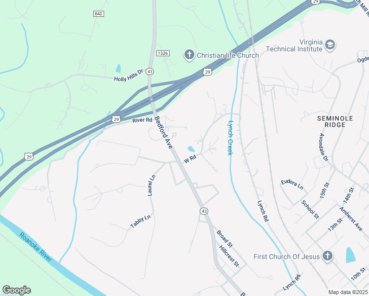 map of restaurants, bars, coffee shops, grocery stores, and more near 200 West Road in Altavista