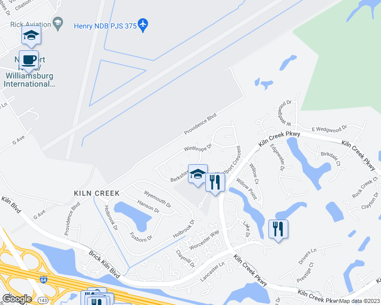 map of restaurants, bars, coffee shops, grocery stores, and more near 904 Bellgate Court in Newport News