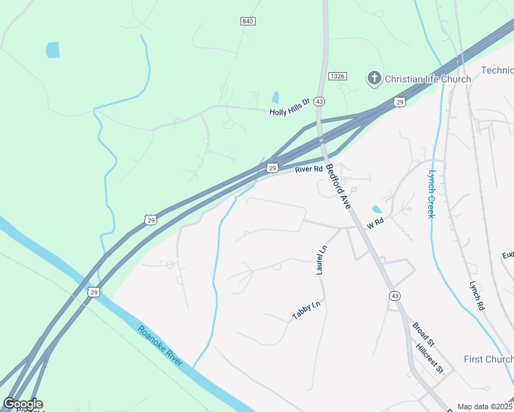 map of restaurants, bars, coffee shops, grocery stores, and more near 2203 Poplar Avenue in Altavista