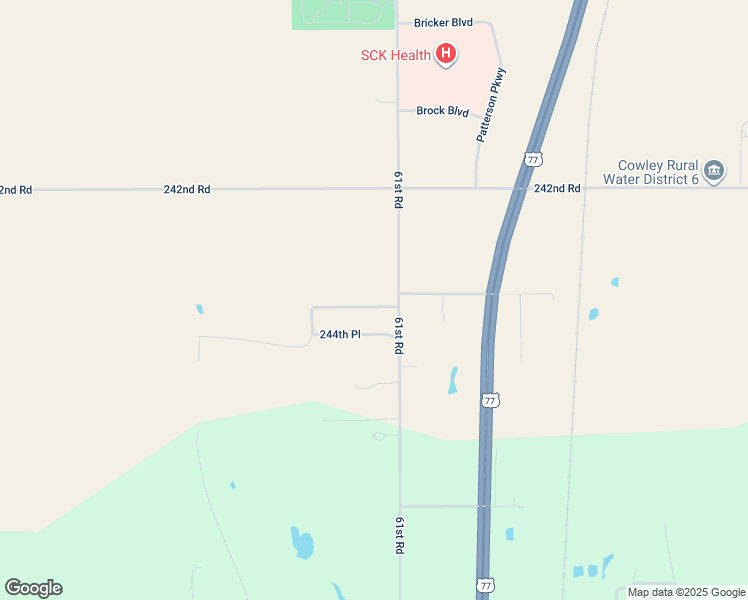 map of restaurants, bars, coffee shops, grocery stores, and more near 6847-6851 244th Place in Arkansas City