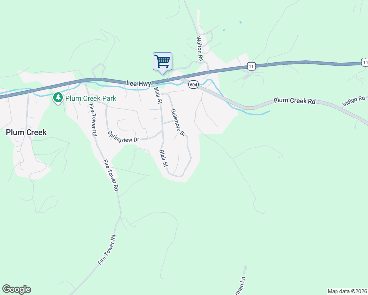 map of restaurants, bars, coffee shops, grocery stores, and more near 1715 Gallimore Street in Christiansburg