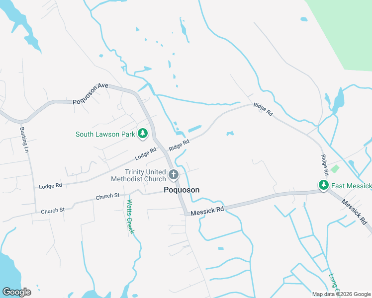 map of restaurants, bars, coffee shops, grocery stores, and more near 18 Ridge Road in Poquoson
