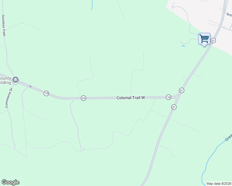 map of restaurants, bars, coffee shops, grocery stores, and more near 474 Colonial Trail West in Surry