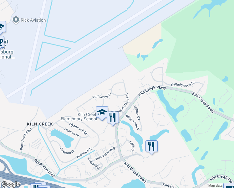 map of restaurants, bars, coffee shops, grocery stores, and more near 811 Hamder Way in Newport News