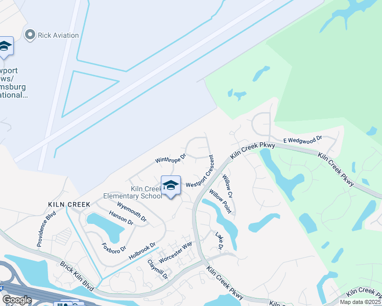 map of restaurants, bars, coffee shops, grocery stores, and more near 815 Hamder Way in Newport News