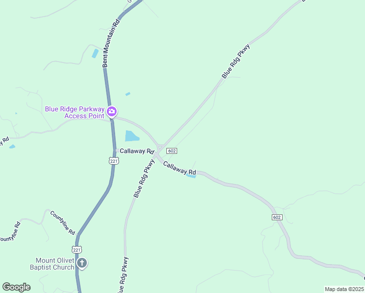 map of restaurants, bars, coffee shops, grocery stores, and more near Blue Ridge Parkway in Bent Mountain