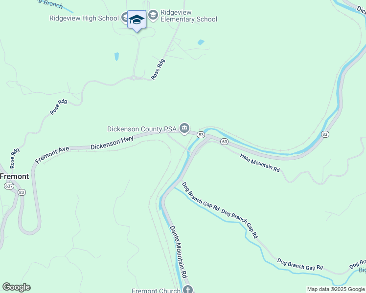 map of restaurants, bars, coffee shops, grocery stores, and more near in Clintwood