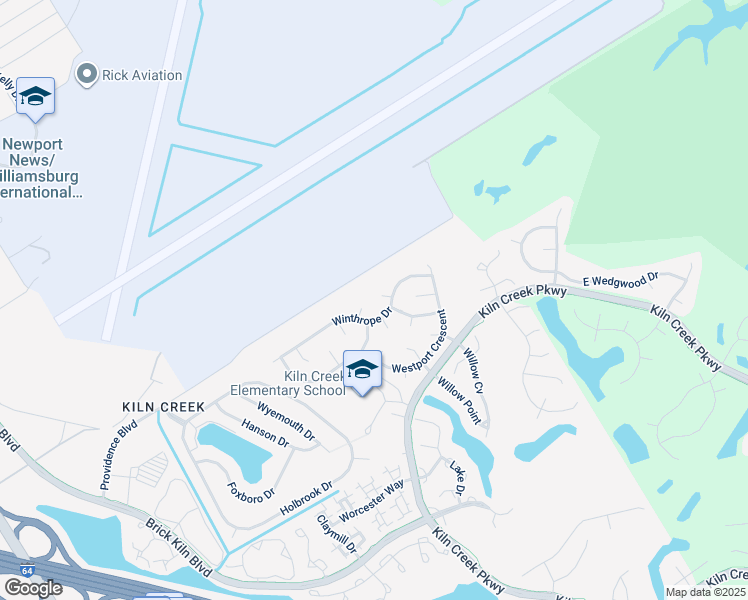 map of restaurants, bars, coffee shops, grocery stores, and more near 806 Wesleyan Court in Newport News