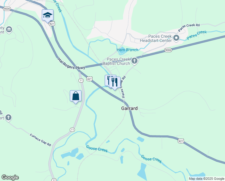 map of restaurants, bars, coffee shops, grocery stores, and more near 2700 Kentucky 80 in Manchester