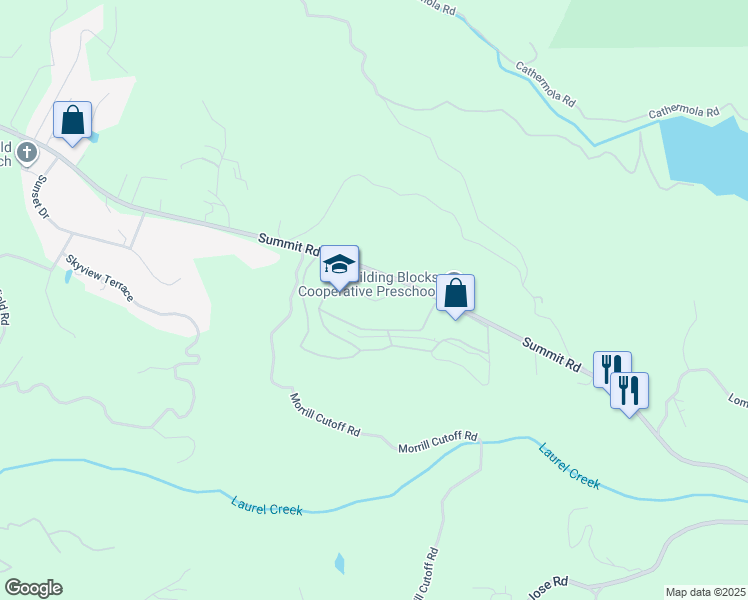 map of restaurants, bars, coffee shops, grocery stores, and more near 23800 Summit Road in Los Gatos