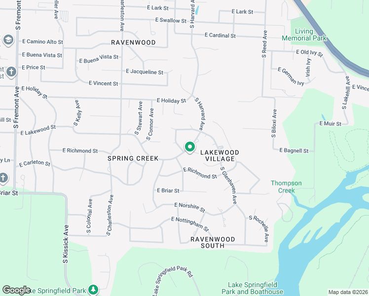 map of restaurants, bars, coffee shops, grocery stores, and more near 4810 South Warwick Avenue in Springfield