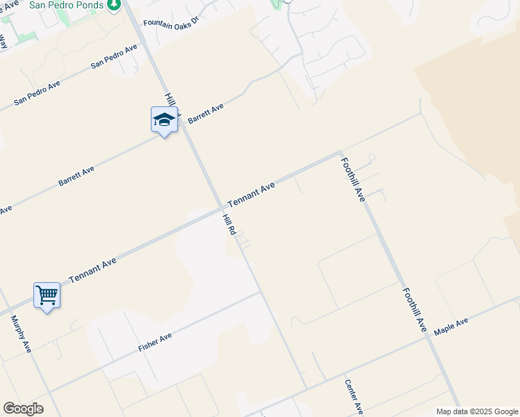 map of restaurants, bars, coffee shops, grocery stores, and more near 15860 Hill Road in Morgan Hill