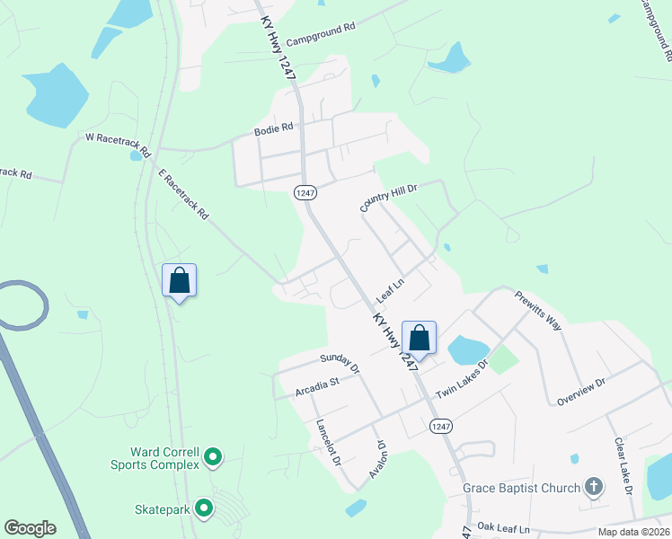 map of restaurants, bars, coffee shops, grocery stores, and more near 2715 Kentucky 1247 in Somerset