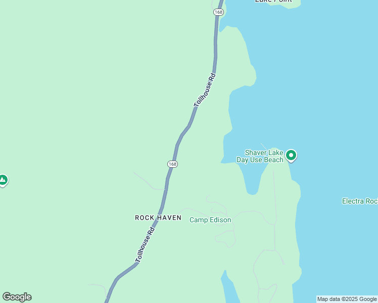 map of restaurants, bars, coffee shops, grocery stores, and more near 42832 Tollhouse Road in Shaver Lake