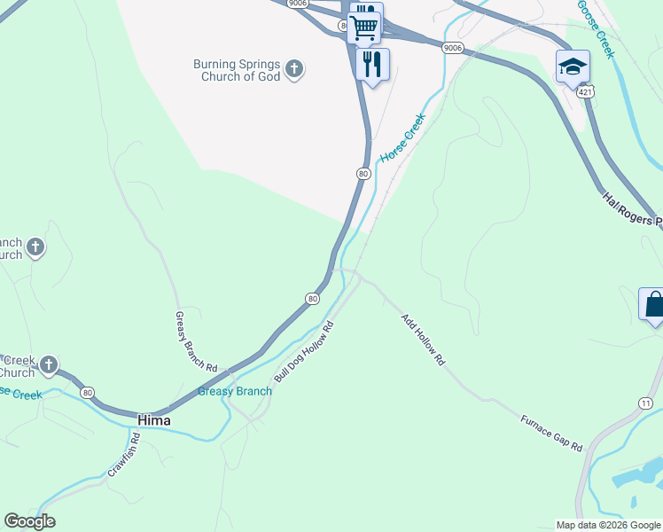 map of restaurants, bars, coffee shops, grocery stores, and more near 600 Bull Dog Hollow Road in Manchester