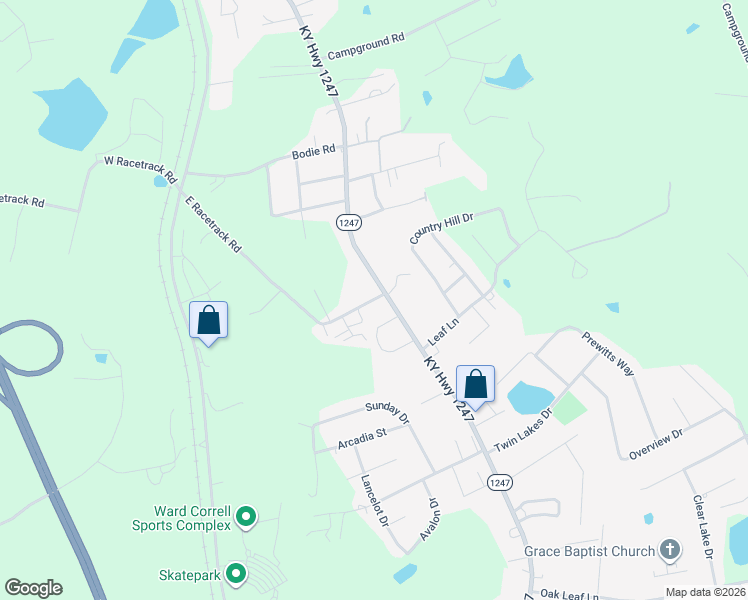 map of restaurants, bars, coffee shops, grocery stores, and more near 2715-2789 Highway 1247 in Somerset