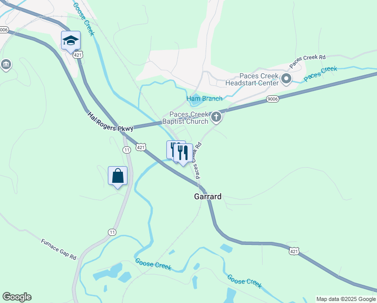 map of restaurants, bars, coffee shops, grocery stores, and more near 2700 Kentucky 80 in Manchester